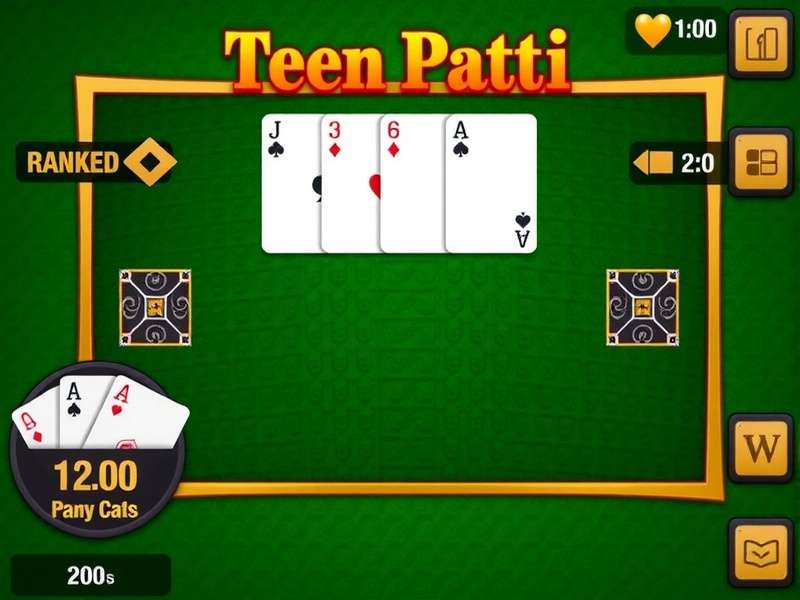 Visual guide showing all Teen Patti hand rankings from highest to lowest
